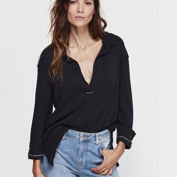 Free People We The Free Annie Long Sleeves Top - Picture 1 of 7
